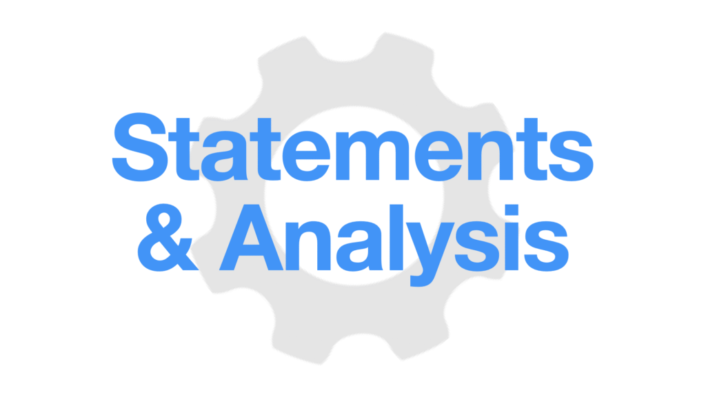 Statements & Analysis